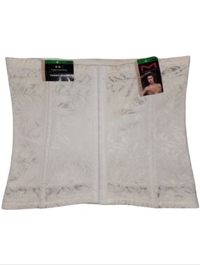 MAIDENFORM White Shapewear Waist Trainer Sz L NWT Firm Control Tummy Nice Corset
